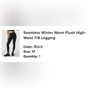 NWT Alo seamless winter warm plush leggings